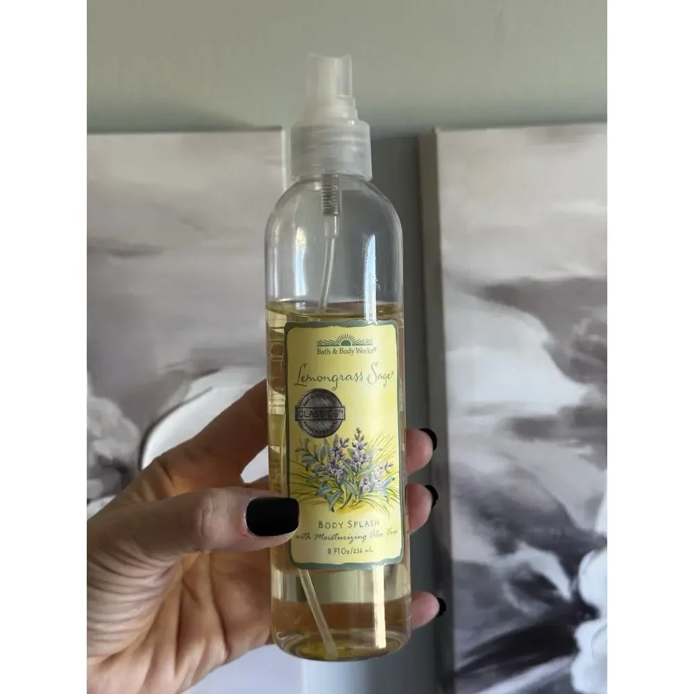 LEMONGRASS SAGE by Bath & Body Works Full Size Discontinued Body Splash Spray